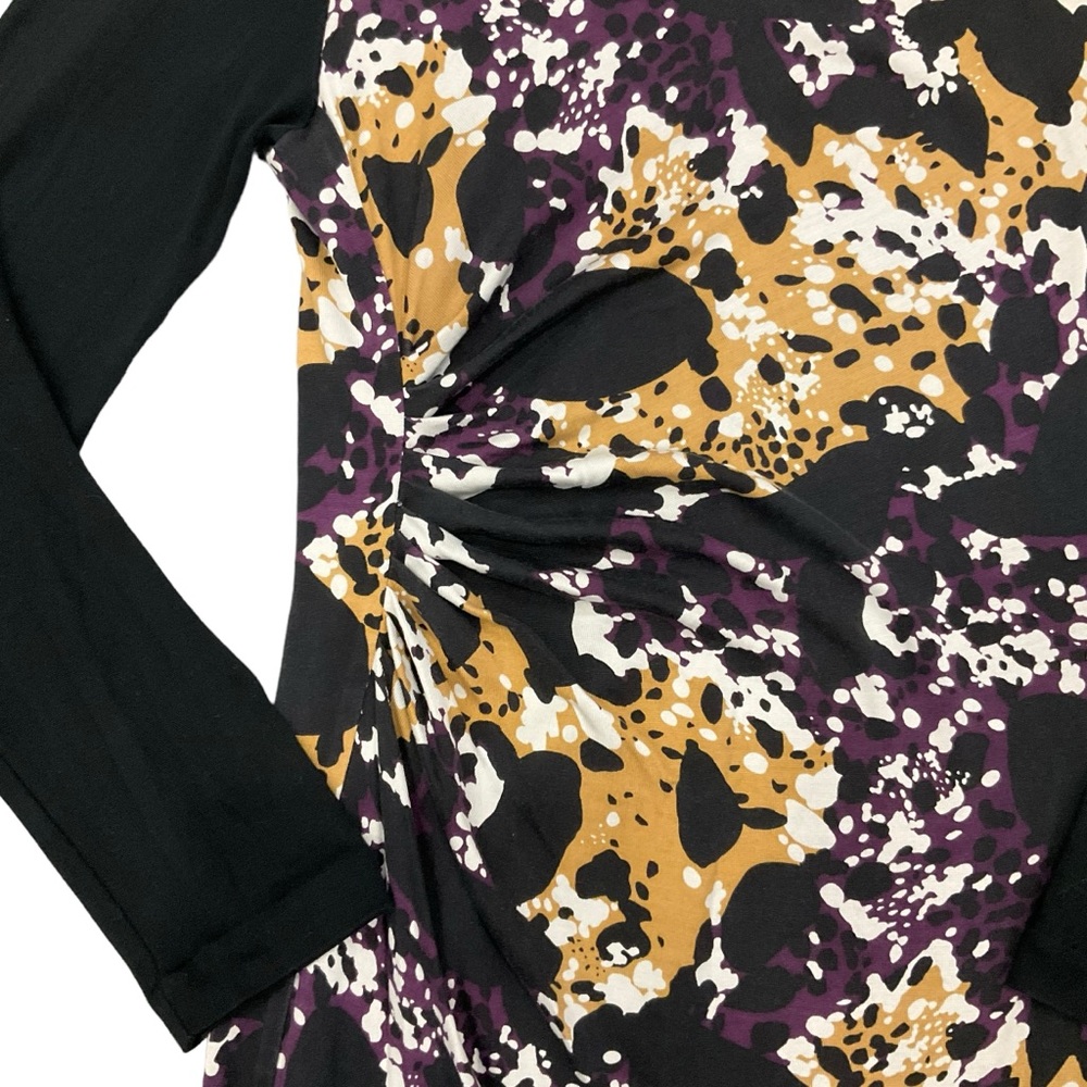 Diane Von Furstenberg Kirby Silk Dress Jersey Ruched Cheetah Splash Clas… - Picture 7 of 16